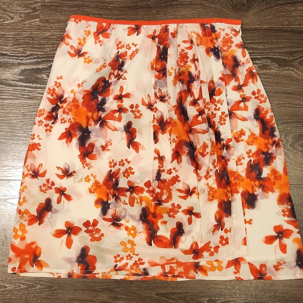 ❤️ NIC+ZOE SILK COTTON BLEND FLORAL SKIRT, 14
